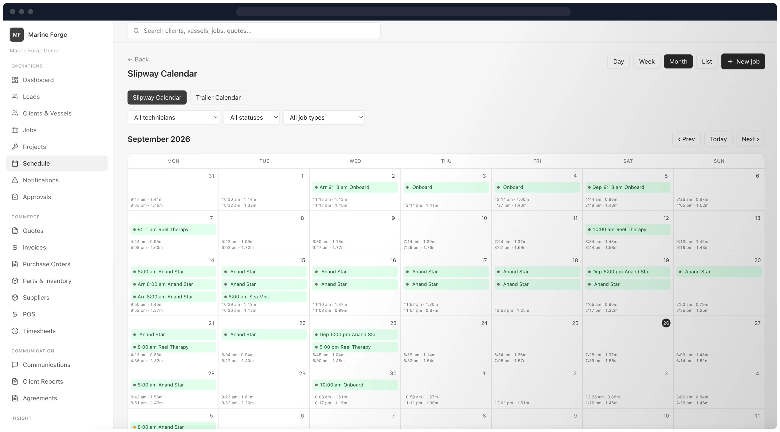 Schedule